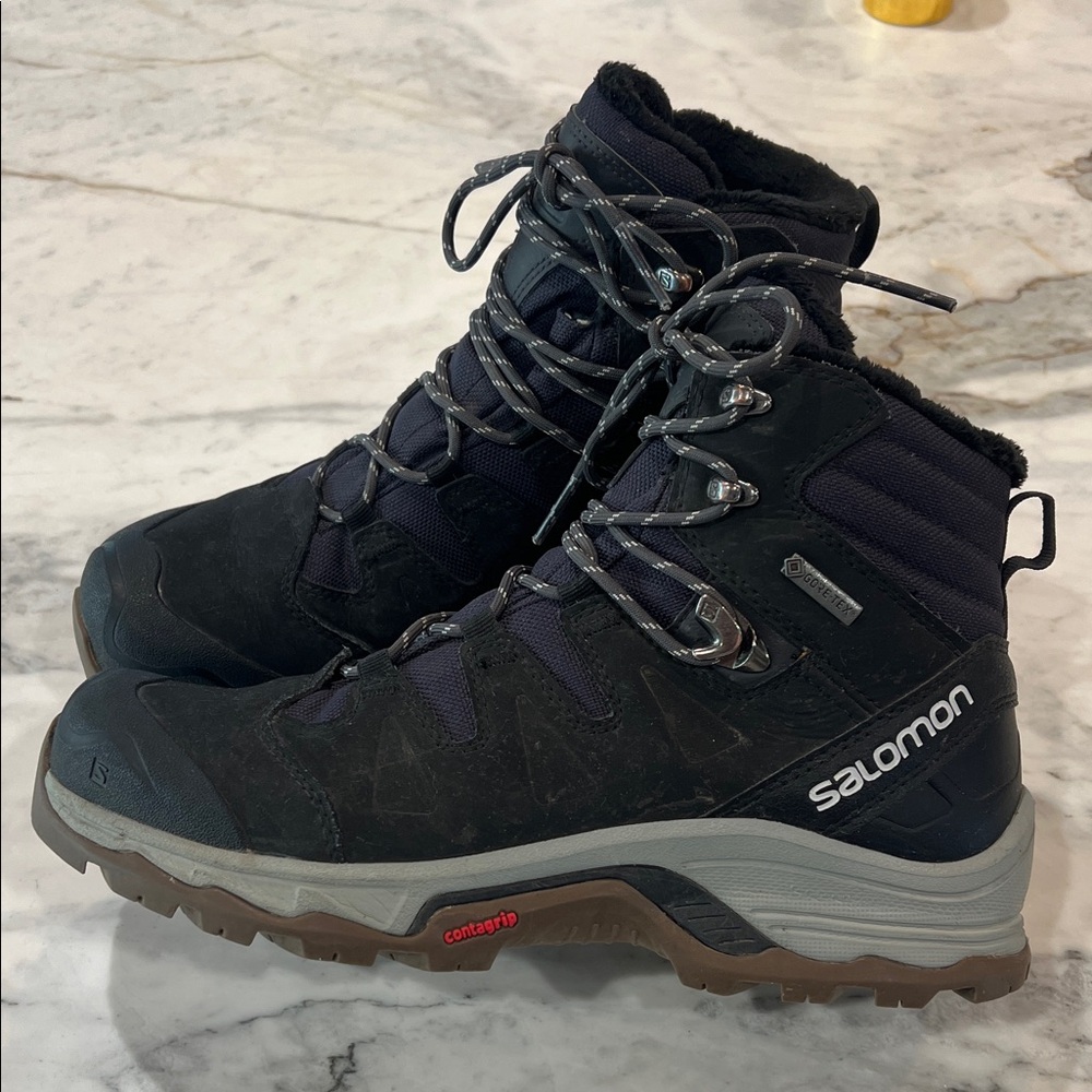Salomon Original Ultra GTX Black and Gray Hiking Boots MENS Sz 7